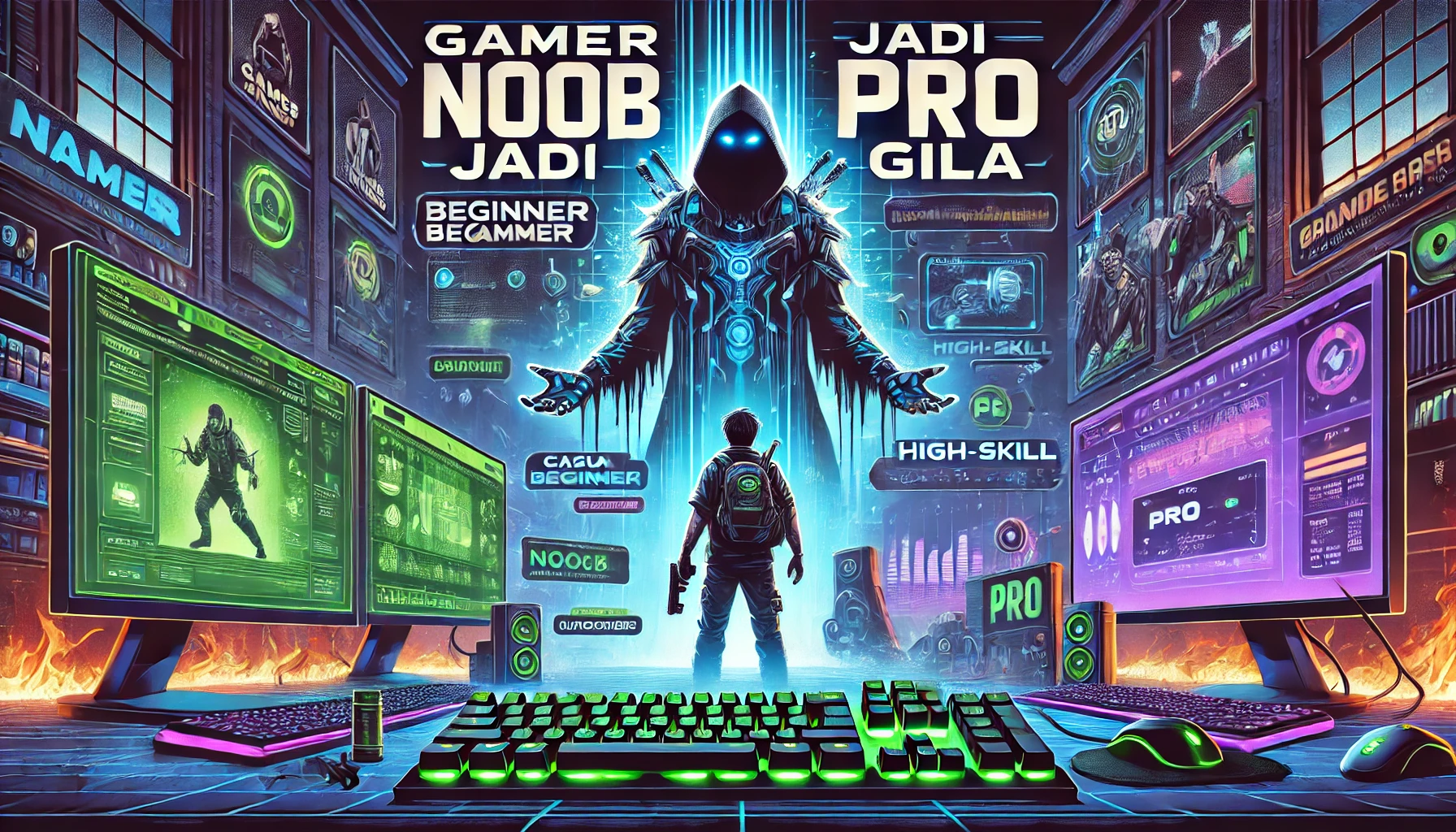 Gamer Noob Jadi Pro Gila